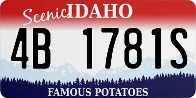 ID license plate 4B1781S