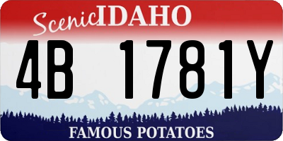 ID license plate 4B1781Y