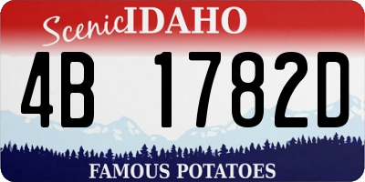 ID license plate 4B1782D