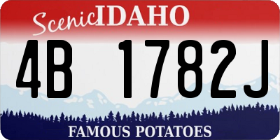 ID license plate 4B1782J