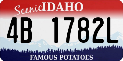 ID license plate 4B1782L