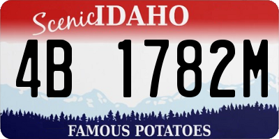 ID license plate 4B1782M