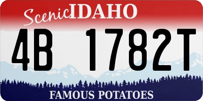 ID license plate 4B1782T