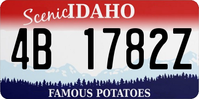ID license plate 4B1782Z
