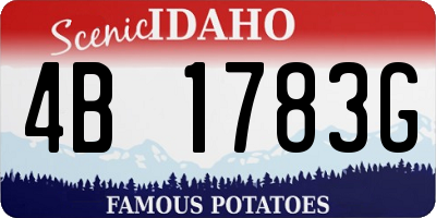 ID license plate 4B1783G
