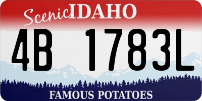 ID license plate 4B1783L