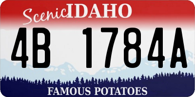 ID license plate 4B1784A