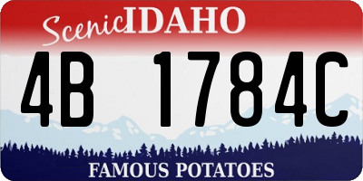 ID license plate 4B1784C