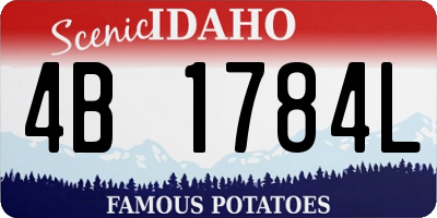 ID license plate 4B1784L