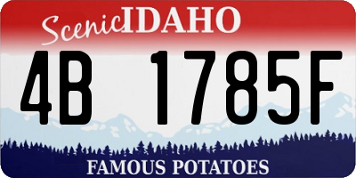ID license plate 4B1785F