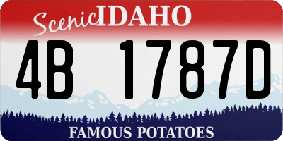 ID license plate 4B1787D