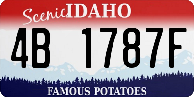 ID license plate 4B1787F