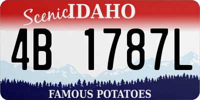 ID license plate 4B1787L