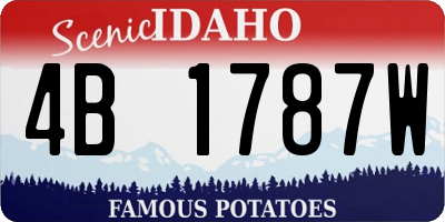 ID license plate 4B1787W