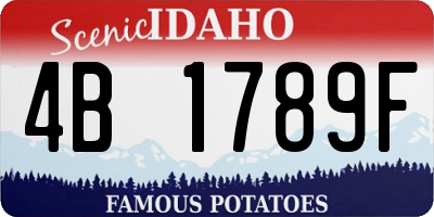 ID license plate 4B1789F
