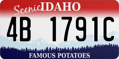ID license plate 4B1791C