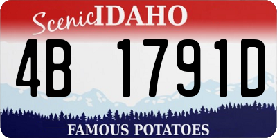 ID license plate 4B1791D
