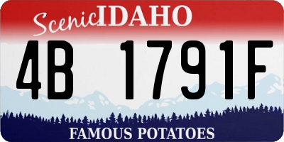 ID license plate 4B1791F