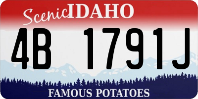 ID license plate 4B1791J