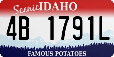 ID license plate 4B1791L
