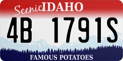 ID license plate 4B1791S
