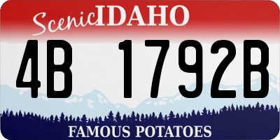ID license plate 4B1792B