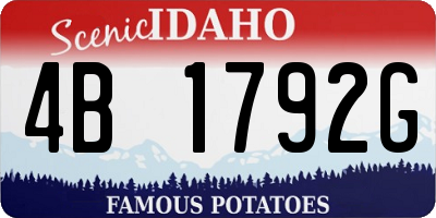 ID license plate 4B1792G