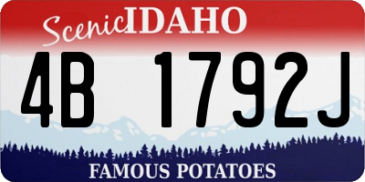 ID license plate 4B1792J