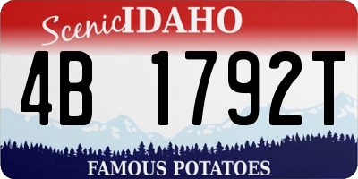 ID license plate 4B1792T