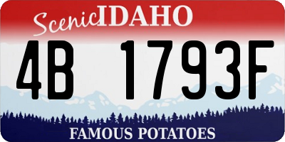ID license plate 4B1793F