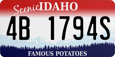 ID license plate 4B1794S