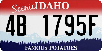 ID license plate 4B1795F