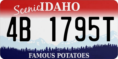 ID license plate 4B1795T