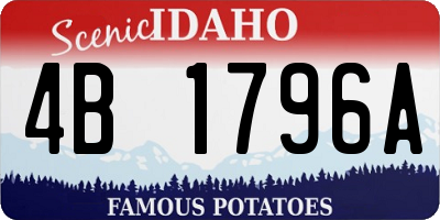 ID license plate 4B1796A