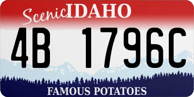 ID license plate 4B1796C