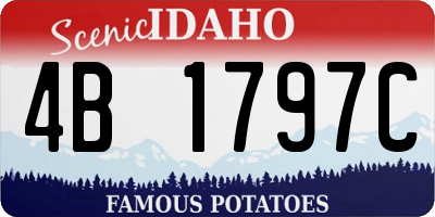 ID license plate 4B1797C