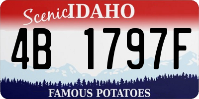 ID license plate 4B1797F