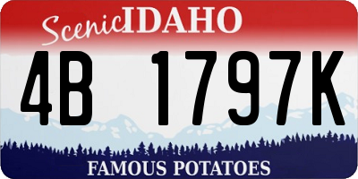 ID license plate 4B1797K
