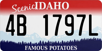 ID license plate 4B1797L