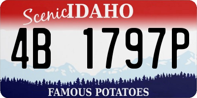 ID license plate 4B1797P