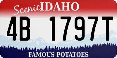 ID license plate 4B1797T