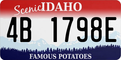 ID license plate 4B1798E