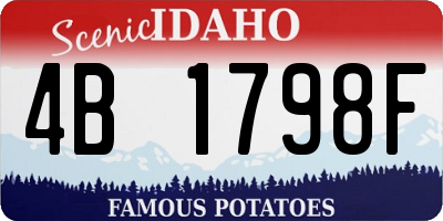 ID license plate 4B1798F