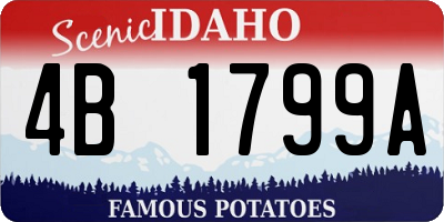 ID license plate 4B1799A