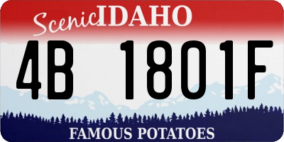 ID license plate 4B1801F