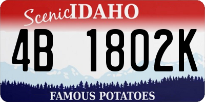 ID license plate 4B1802K