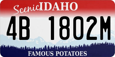 ID license plate 4B1802M