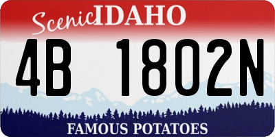 ID license plate 4B1802N