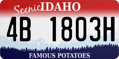 ID license plate 4B1803H