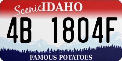 ID license plate 4B1804F